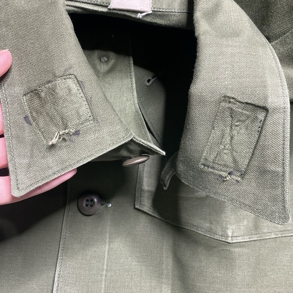 Vintage OG-107 Green Long Sleeve Button Down Military Shirt Size 15.5 x 31 - Picture 9 of 11